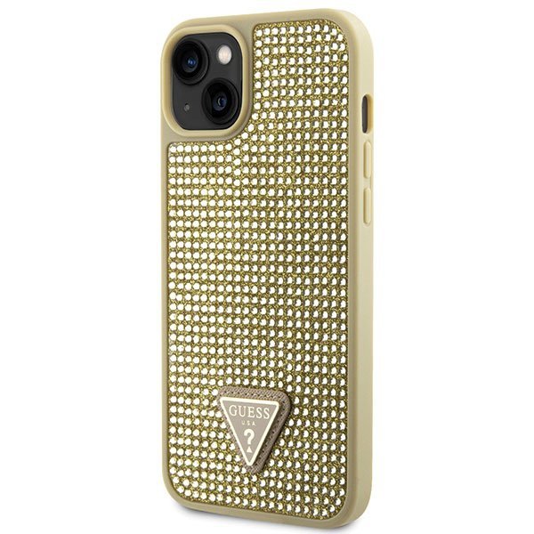 Guess GUHCP14SHDGTPD iPhone 14 / 15 / 13 6.1&quot; złoty/gold hardcase Rhinestone Triangle