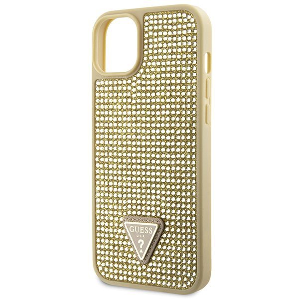 Guess GUHCP14SHDGTPD iPhone 14 / 15 / 13 6.1&quot; złoty/gold hardcase Rhinestone Triangle