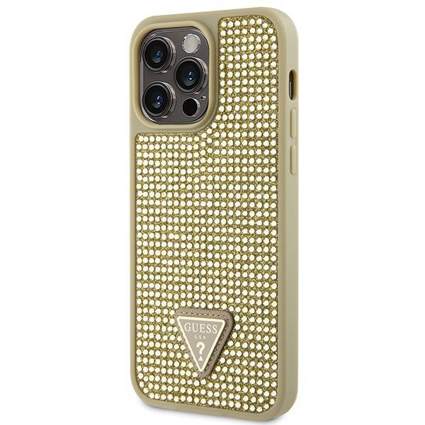Guess GUHCP14XHDGTPD iPhone 14 Pro Max 6.7&quot; złoty/gold hardcase Rhinestone Triangle