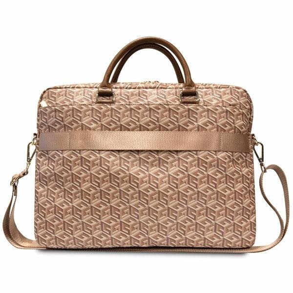 Guess Torba GUCB15HGCFSEW 16"brązowy/brown GCube Stripes