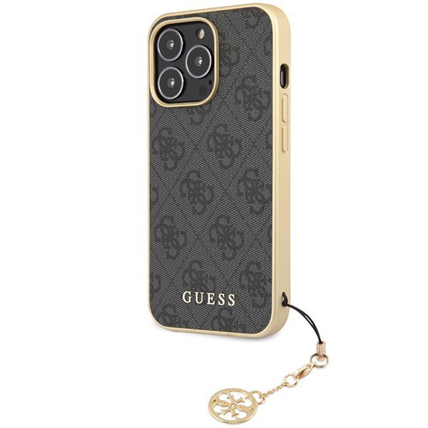 Guess GUHCP14XGF4GGR iPhone 14 Pro Max6.7&quot; szary/grey hardcase 4G Charms Collection