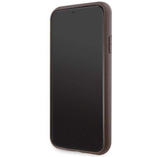 Guess GUHCN61P4SNW iPhone 11 / Xrbrązowy/brown hardcase 4G Stripe