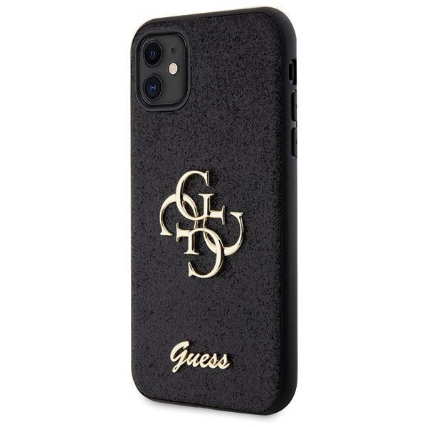 Guess GUHCN61HG4SGK iPhone 11 / Xr 6.1&quot;czarny/black hardcase Glitter Script Big 4G