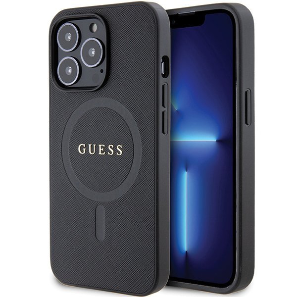 Guess GUHMP13LPSAHMCK iPhone 13 Pro / 13 6.1&quot; czarny/black hardcase Saffiano MagSafe