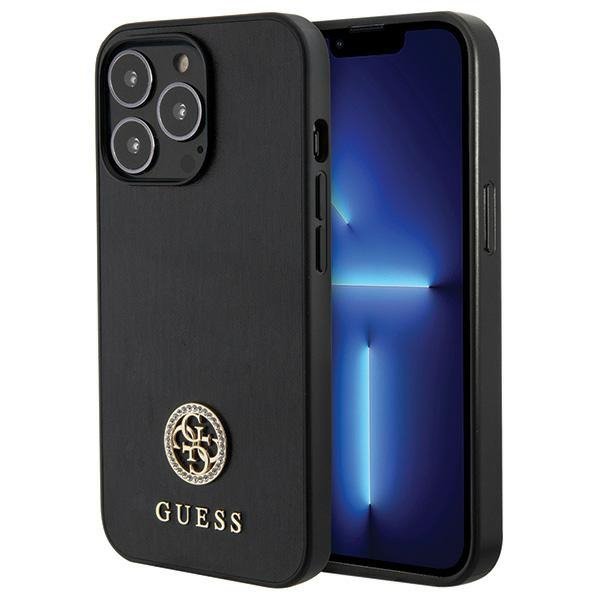 Guess GUHCP13LPS4DGPK iPhone 13 Pro 6.1&quot; czarny/black hardcase Strass Metal Logo