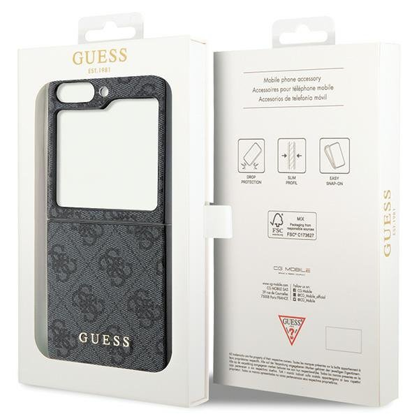 Guess GUHCZF5GF4GGR F731 Z Flip5 szary/grey hardcase 4G Charms Collection