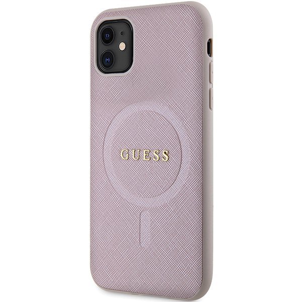 Guess GUHMN61PSAHMCP iPhone 11 / Xr 6.1&quot; różowy/pink hardcase Saffiano MagSafe