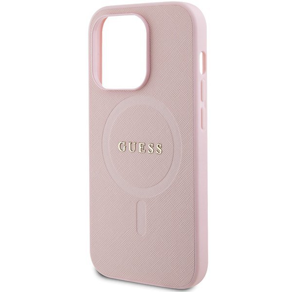 Guess GUHMP14XPSAHMCP iPhone 14 Pro Max 6,7&quot; różowy/pink hardcase Saffiano MagSafe