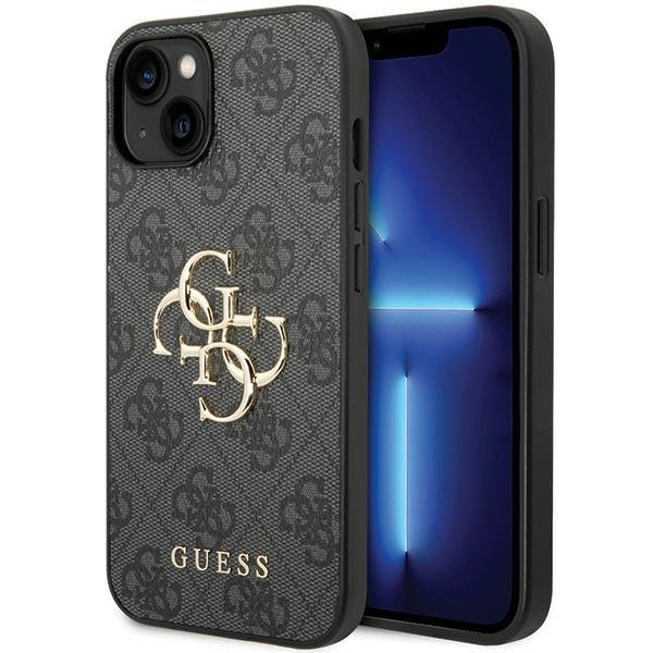 Guess GUHCP15S4GMGGR iPhone 15 / 14 / 13 6.1&quot; szary/grey hardcase 4G Big Metal Logo