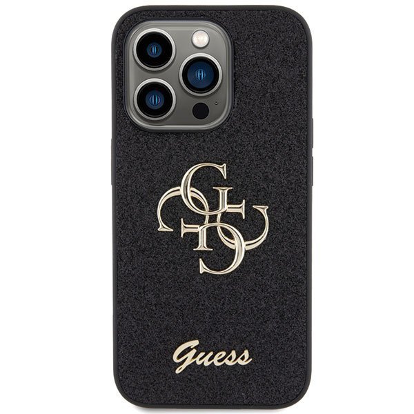 Guess GUHCP15XHG4SGK iPhone 15 Pro Max 6.7&quot; czarny/black hardcase Glitter Script Big 4G