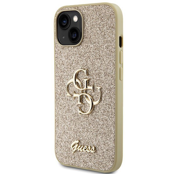 Guess GUHCP15MHG4SGD iPhone 15 Plus / 14 Plus 6.7&quot; złoty/gold hardcase Glitter Script Big 4G
