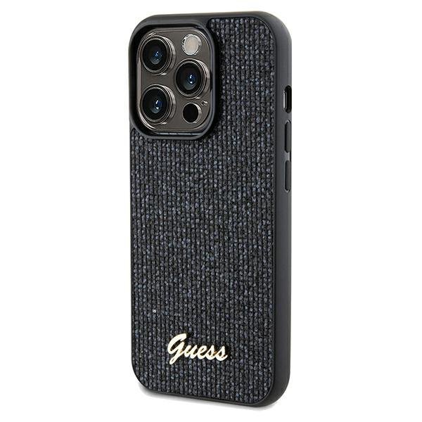 Guess GUHCP13LPMSDGSK iPhone 13 Pro / 13 6.1&quot; czarny/black hardcase Disco Metal Script