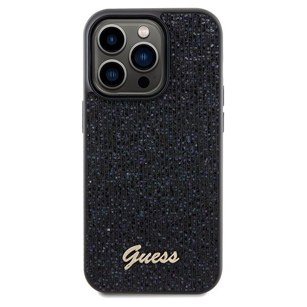 Guess GUHCP14XPMSDGSK iPhone 14 Pro Max 6.7&quot; czarny/black hardcase Disco Metal Script