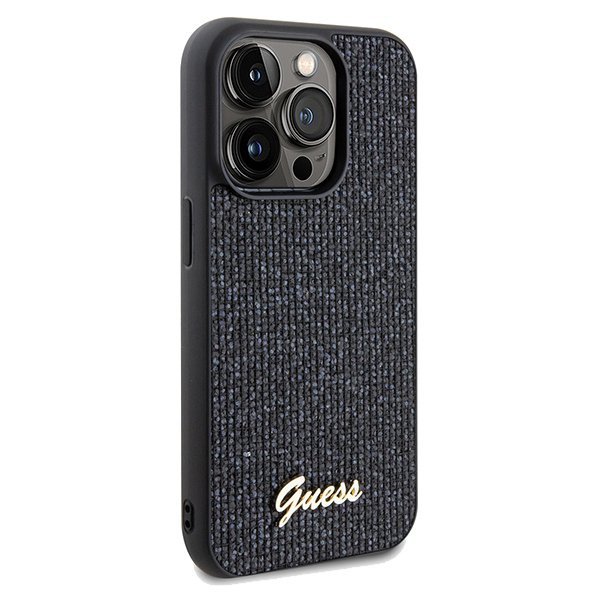 Guess GUHCP14XPMSDGSK iPhone 14 Pro Max 6.7&quot; czarny/black hardcase Disco Metal Script