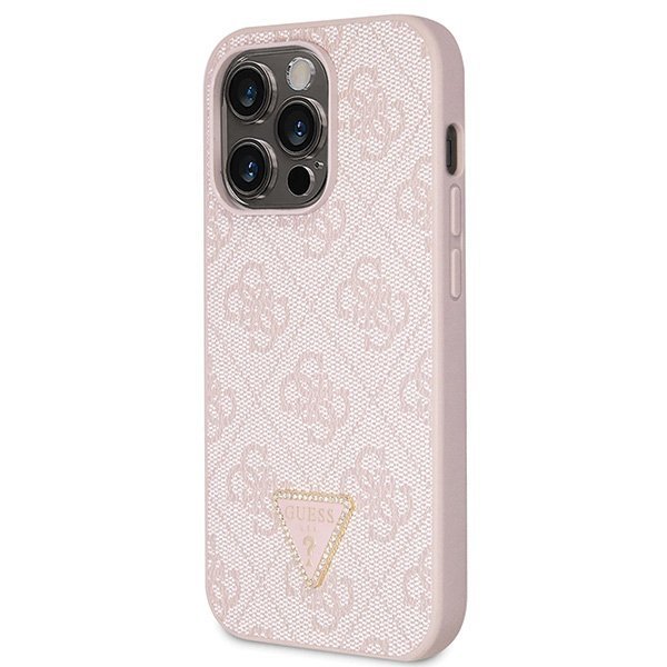 Guess GUHCP15LP4TDSCPP iPhone 15 Pro 6.1&quot; różowy/pink hardcase Crossbody 4G Metal Logo