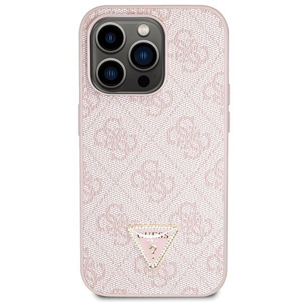 Guess GUHCP15LP4TDSCPP iPhone 15 Pro 6.1&quot; różowy/pink hardcase Crossbody 4G Metal Logo