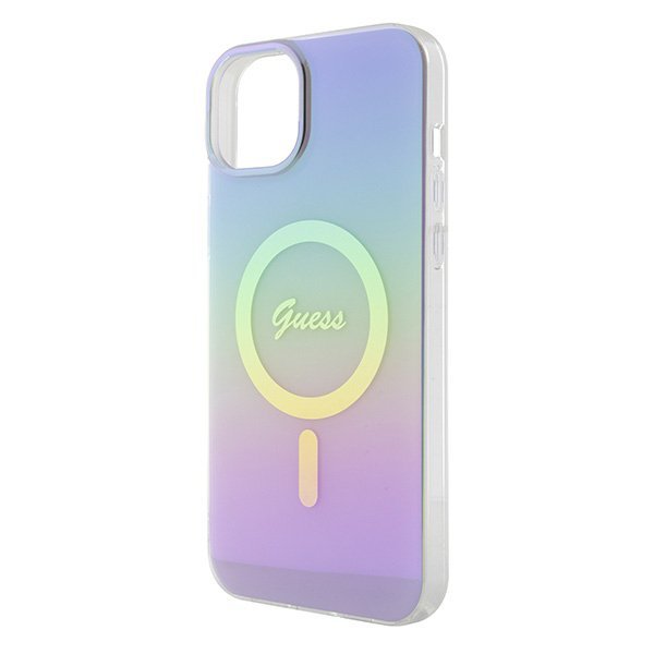 Guess GUHMP15SHITSU iPhone 15 / 14 / 13 6.1&quot; fioletowy/purple hardcase IML Iridescent MagSafe