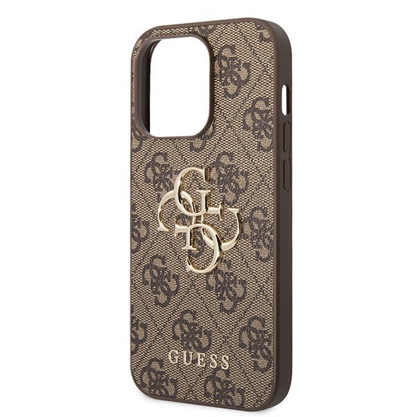 Guess GUHCP15L4GMGBR iPhone 15 Pro 6.1&quot; brązowy/brown hardcase 4G Big Metal Logo