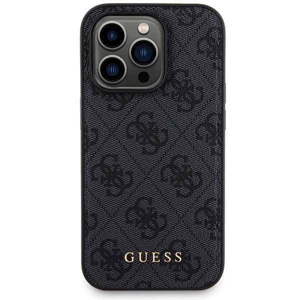 Zestaw Guess GUBPM5P13L4GEMGK iPhone 13 Pro 6.1&quot; hardcase + Powerbank 5000mAh MagSafe czarny/black 4G Metal Logo