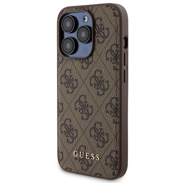 Zestaw Guess GUBPM5P15X4GEMGW iPhone15 Pro Max 6.7&quot; hardcase + Powerbank 5000mAh MagSafe brązowy/brown 4G Metal Logo