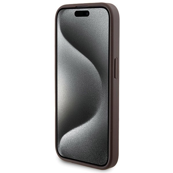 Zestaw Guess GUBPM5P15X4GEMGW iPhone15 Pro Max 6.7&quot; hardcase + Powerbank 5000mAh MagSafe brązowy/brown 4G Metal Logo