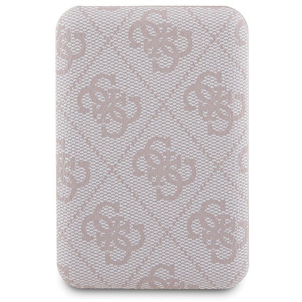 Zestaw Guess GUBPM5P15X4GEMGP iPhone15 Pro Max 6.7&quot; hardcase + Powerbank 5000mAh MagSafe różowy/pink 4G Metal Logo
