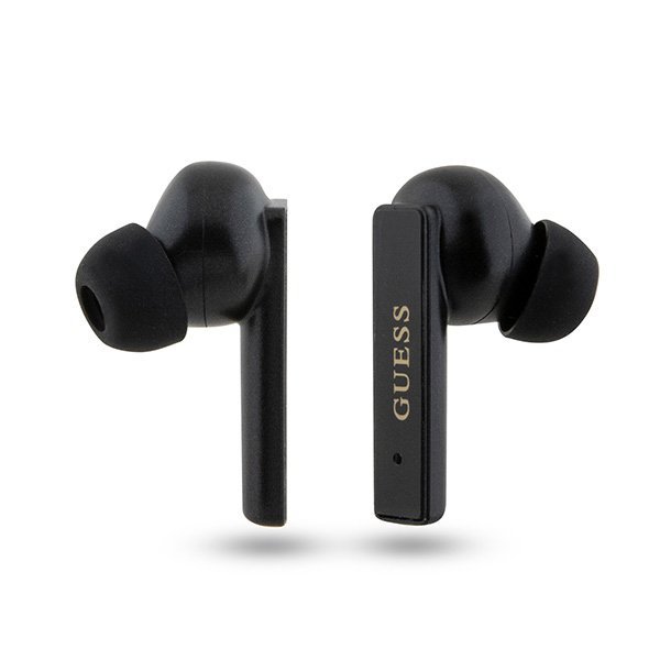 Guess słuchawki Bluetooth GUTWSSU20ALEGKTWS + stacja dokująca czarny/black Printed Logo