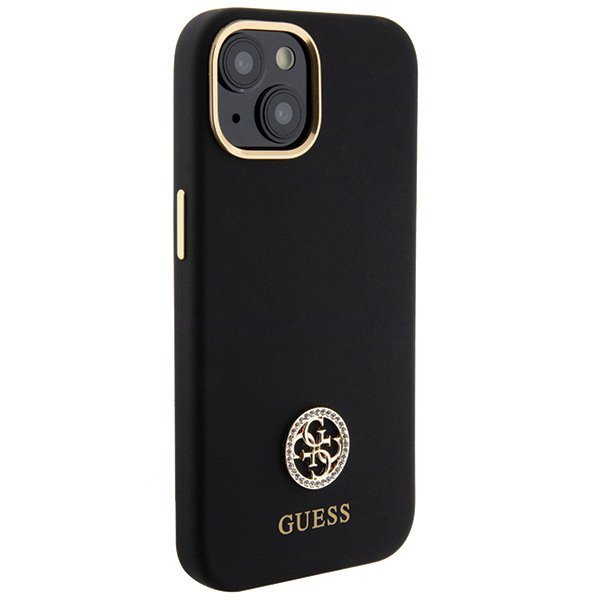 Guess GUHCP15SM4DGPK iPhone 15 / 14 / 136.1&quot; czarny/black hardcase Silicone Logo Strass 4G