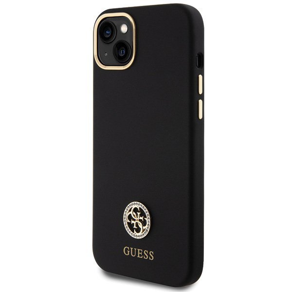 Guess GUHCP15M4DGPK iPhone 15 Plus/ 14 Plus 6.7&quot; czarny/black hardcase Silicone Logo Strass 4G