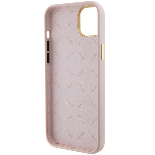 Guess GUHCP15M4DGPP iPhone 15 Plus / 14 Plus 6.7&quot; jasnoróżowy/pink hardcase Silicone Logo Strass 4G