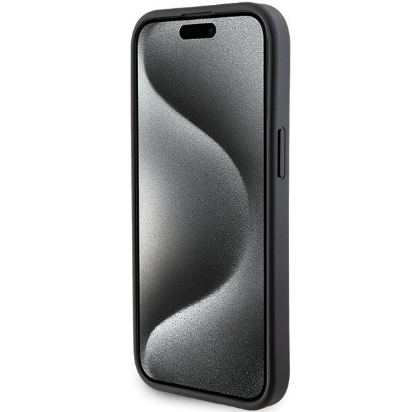 Guess GUHCP15SPGS4TDK iPhone 15 / 14 / 13 6.1&quot; czarny/black hardcase Grip Stand 4G Triangle Strass