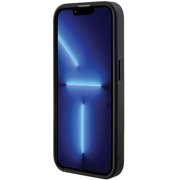 Guess GUHCP15XPGSSADK iPhone 15 Pro Max 6.7&quot; czarny/black hardcase Grip Stand 4G Saffiano Strass