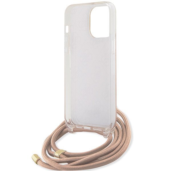 Guess GUHCP15XHC4SEP iPhone 15 Pro Max6.7&quot; różowy/pink hardcase Crossbody Cord 4G Print
