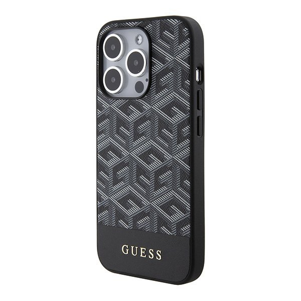 Guess GUHMP15LHGCFSEK iPhone 15 Pro 6.1&quot; czarny/black hardcase GCube Stripes MagSafe