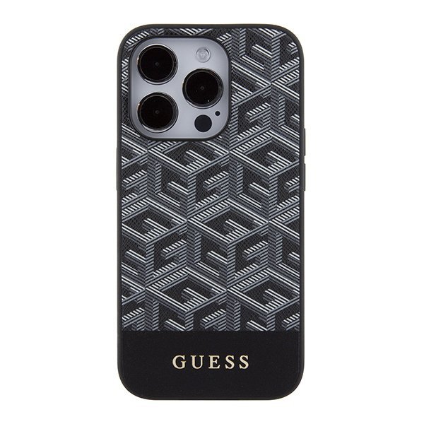 Guess GUHMP15LHGCFSEK iPhone 15 Pro 6.1&quot; czarny/black hardcase GCube Stripes MagSafe