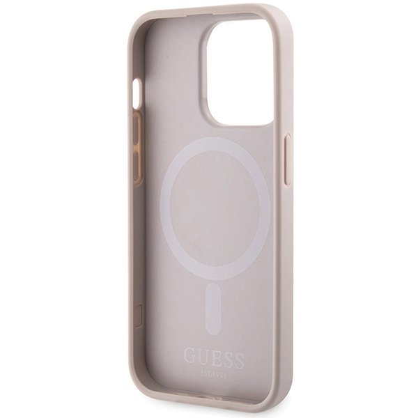 Guess GUHMP15XP4RPSP iPhone 15 Pro Max 6.7&quot; różowy/pink hardcase 4G Printed Stripes MagSafe