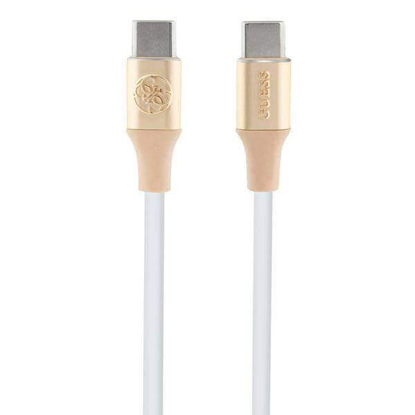 Guess GUCCLALRGDD kabel USB-C - USB-C 1.5m Fast Charging złoty/light gold Ebossed Logo