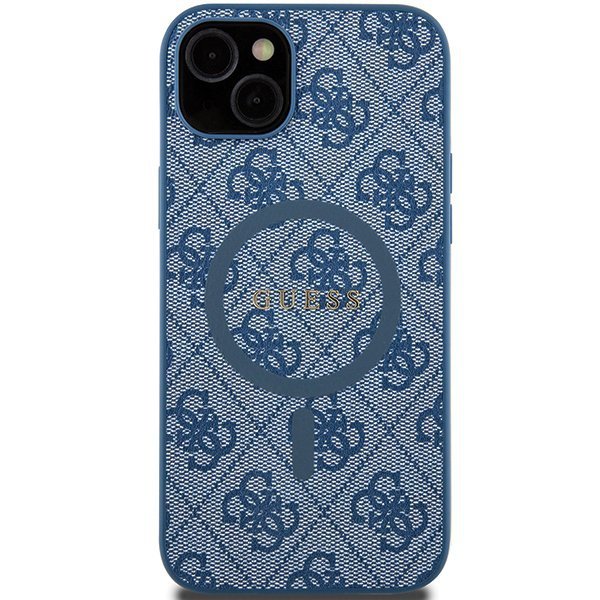 Guess GUHMP15MG4GFRB iPhone 15 Plus / 14 Plus 6.7&quot; niebieski/blue hardcase 4G Collection Leather Metal Logo MagSafe