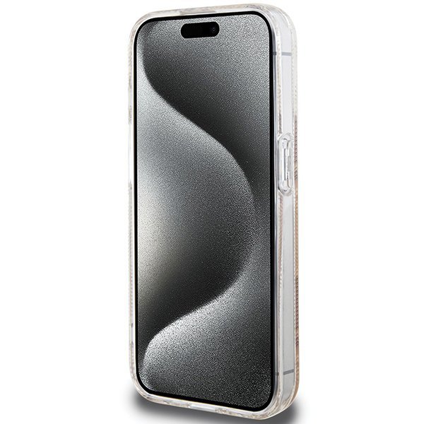 Guess GUHMP15LHGCUSTGW iPhone 15 Pro 6.1&quot; brązowy/brown hardcase IML GCube MagSafe