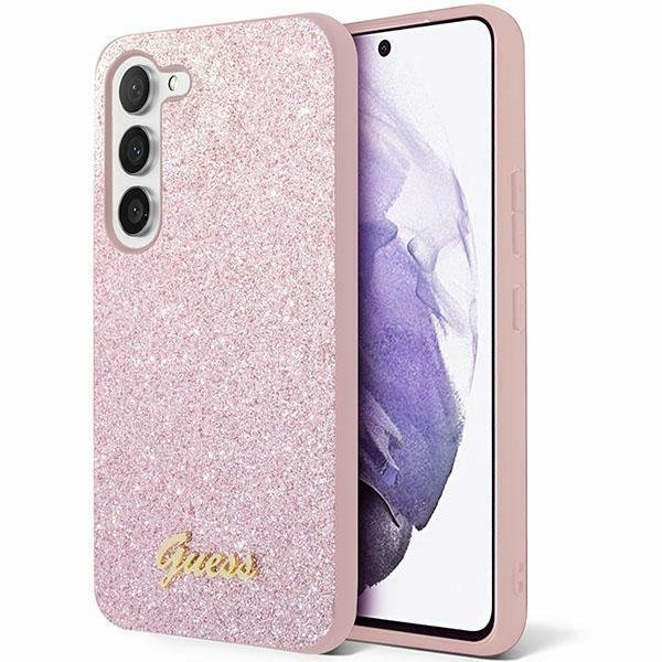 Guess GUHCS24SHGGSHP S24 S921różowy/pink hardcase Glitter Script