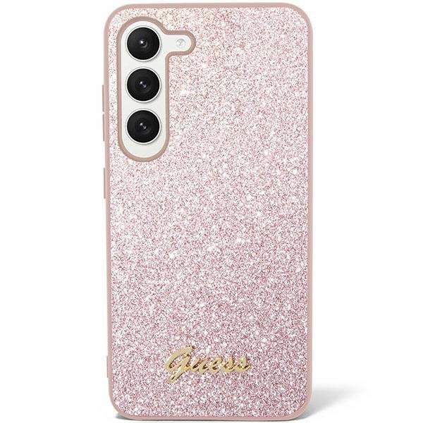 Guess GUHCS24SHGGSHP S24 S921różowy/pink hardcase Glitter Script