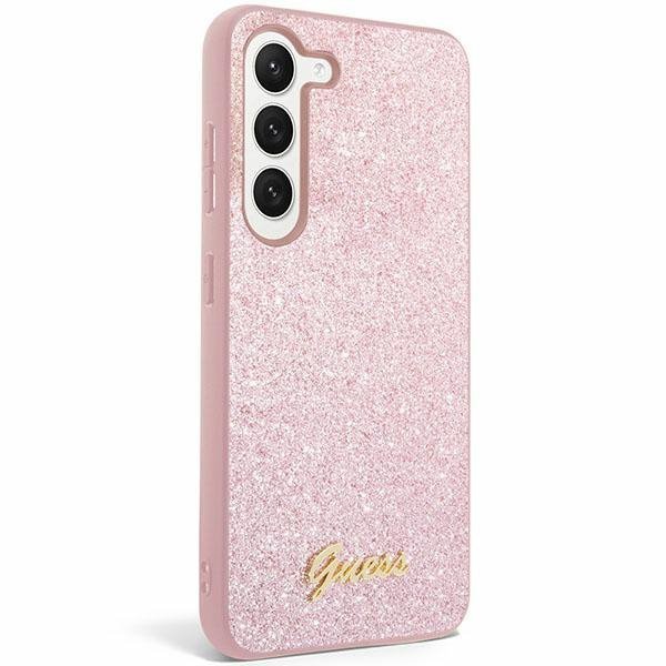 Guess GUHCS24MHGGSHP S24+ S926różowy/pink hardcase Glitter Script