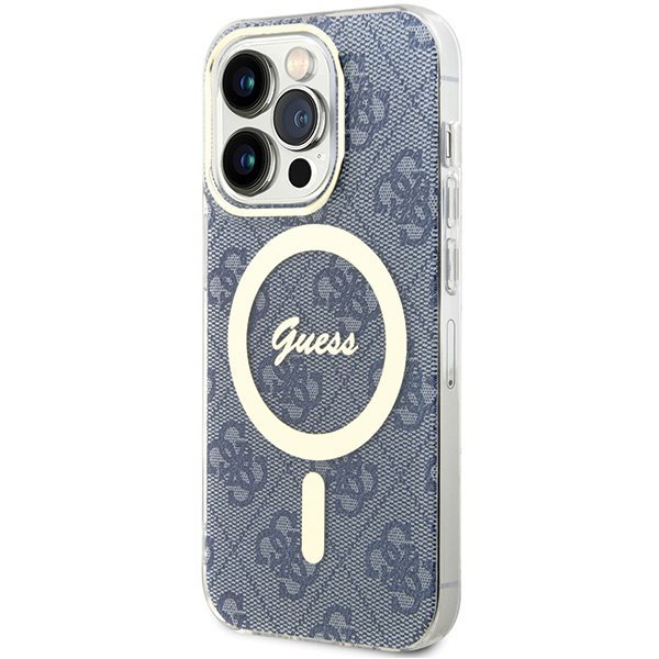 Guess GUHMP15XH4STB iPhone 15 Pro Max 6.7&quot; niebieski/blue hardcase IML 4G MagSafe