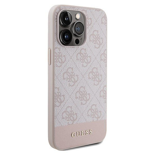 Guess GUHCP14LG4GLPI iPhone 14 Pro 6,1&quot; różowy/pink hard case 4G Stripe Collection
