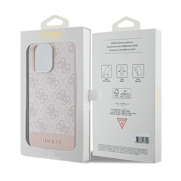 Guess GUHCP14XG4GLPI iPhone 14 Pro Max 6,7&quot; różowy/pink hard case 4G Stripe Collection