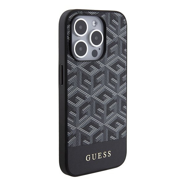 Guess GUHMP15XHGCFSEK iPhone 15 Pro Max 6.7&quot; czarny/black hardcase GCube Stripes MagSafe