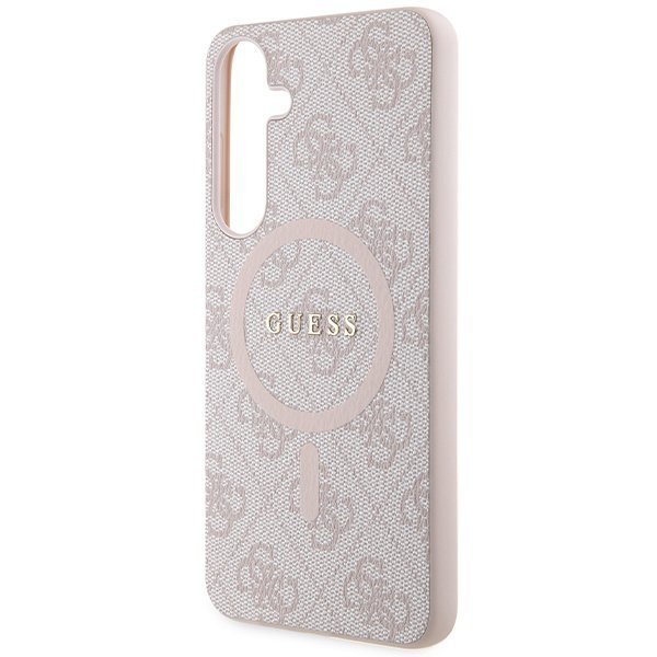 Guess GUHMS24MG4GFRP S24+ S926 różowy/pink hardcase 4G Collection Leather Metal Logo MagSafe