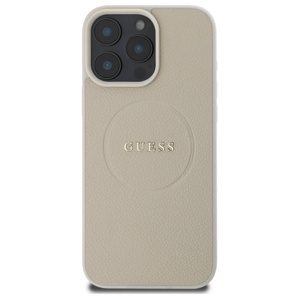 Guess GUHMP16XPGHSMME iPhone 16 Pro Max6.9&quot; beżowy/beige hardcase Grained Ring MagSafe