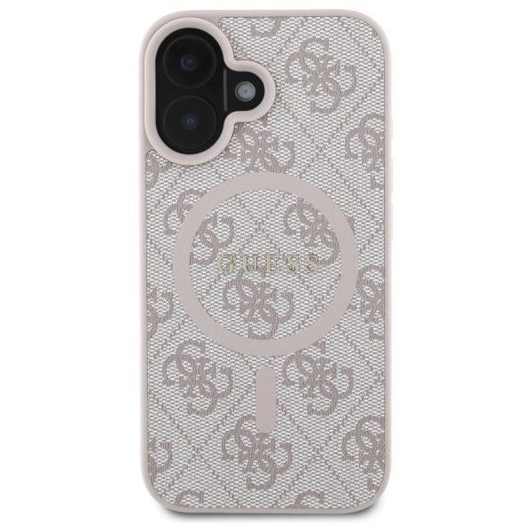 Guess GUHMP16SG4GFRP iPhone 16 6.1&quot; różowy/pink hardcase 4G Ring Classic Logo MagSafe