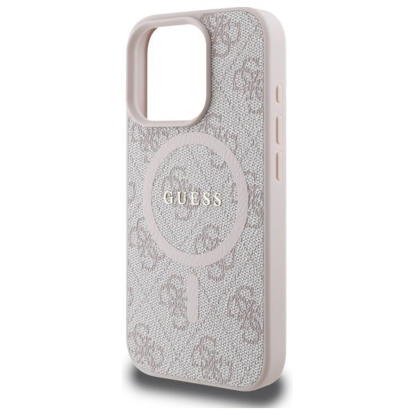 Guess GUHMP16XG4GFRP iPhone 16 Pro Max 6.9&quot; różowy/pink hardcase 4G Ring Classic Logo MagSafe